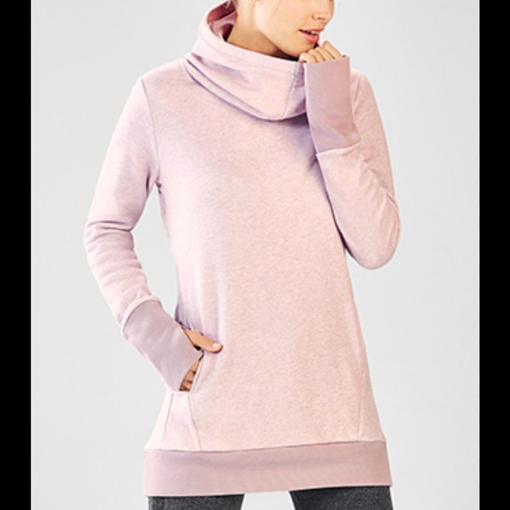 Fabletics Light Pink/Purple Cowl Neck Sweater